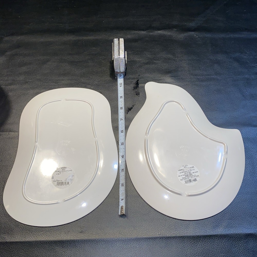 Hyde & Eek Melamine Plates Hey Boo Skeleton & Cat Witch