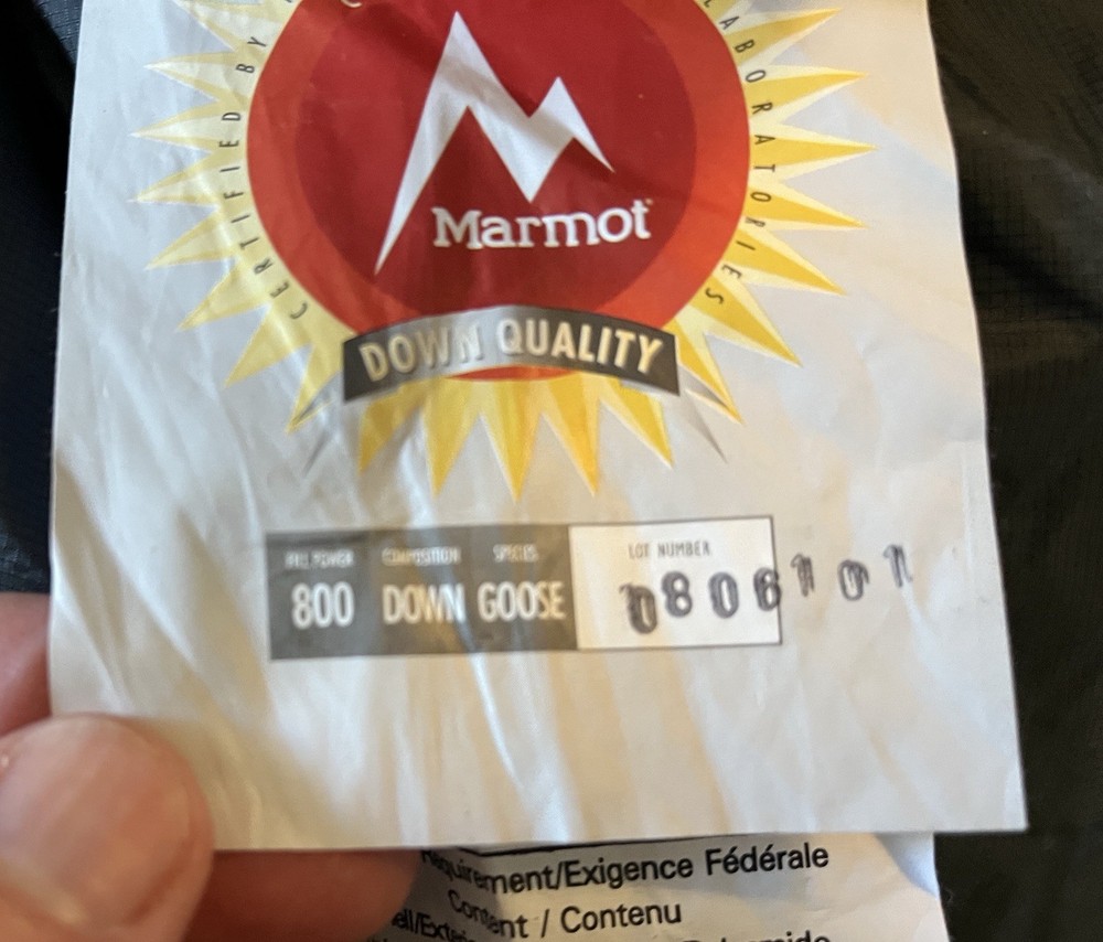 Marmot Col EQ -20 degree sleeping bag