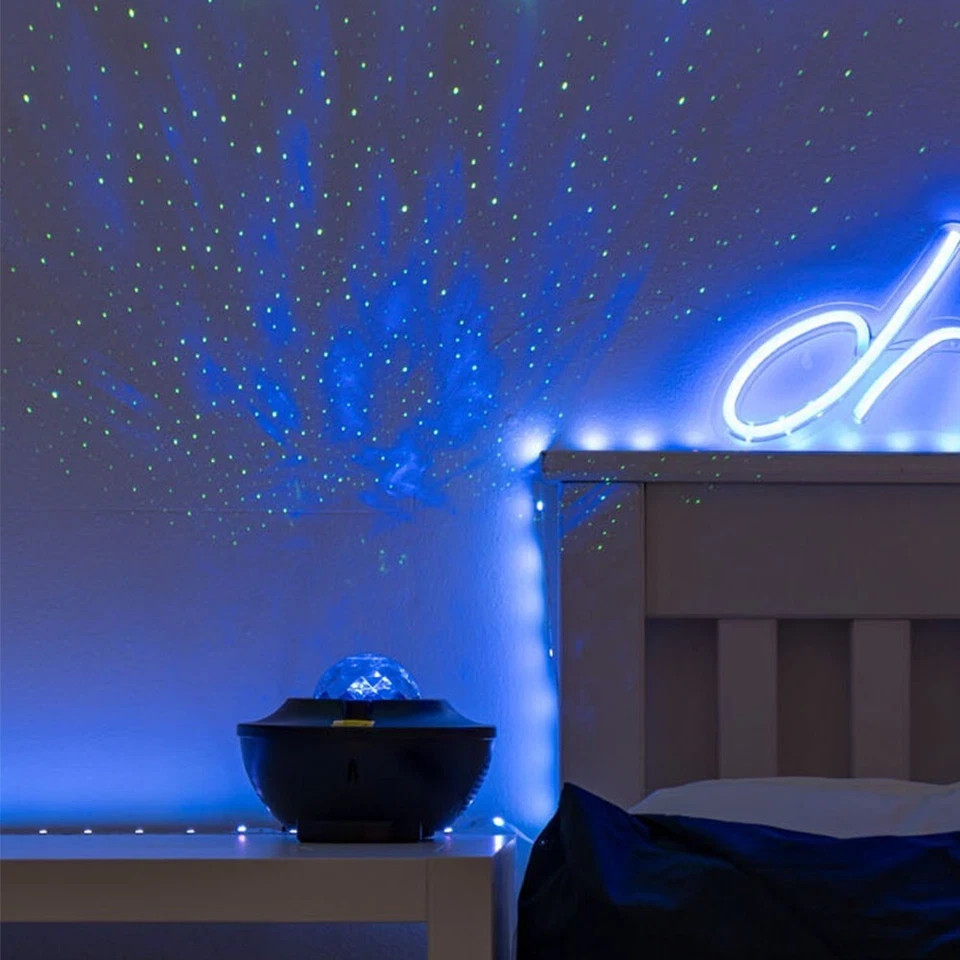Starry Sky Projection Light Galaxy Night Light Bluetooth Music Player Remote Las