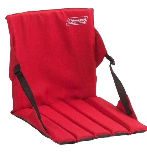 Portable Stadium Seat Cushion with Backrest, Red