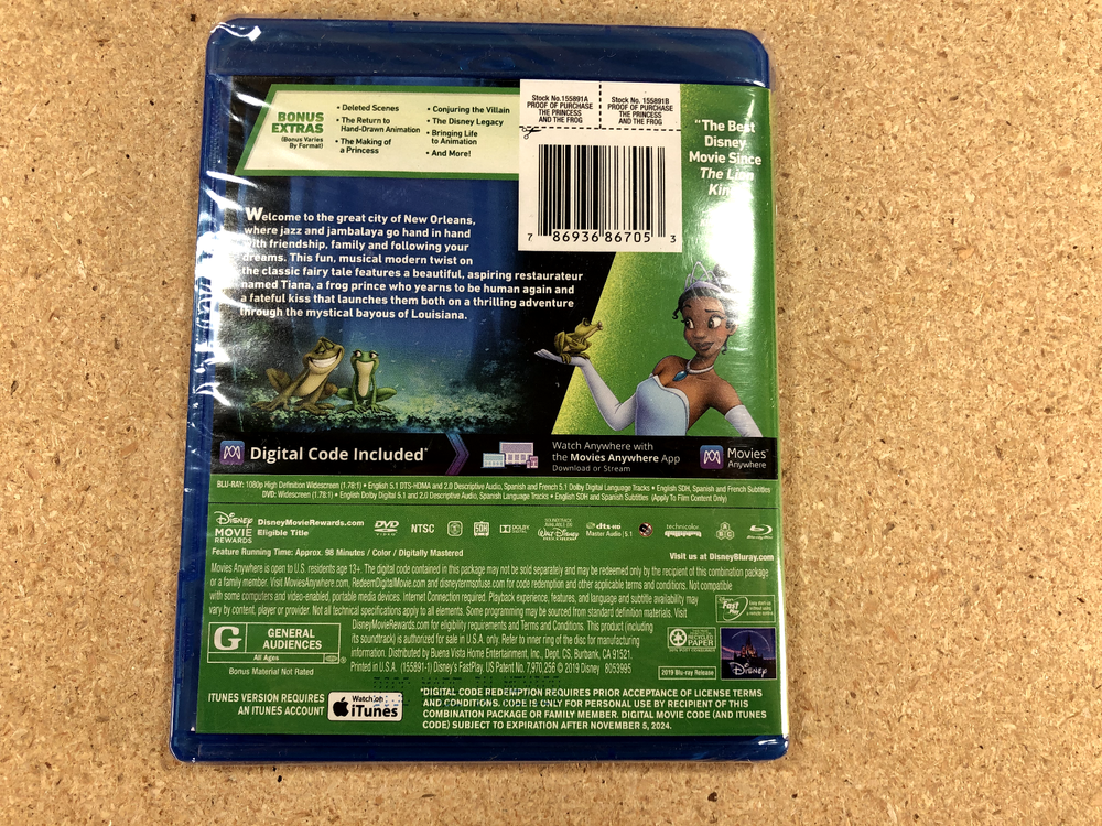 The Princess and the Frog (Blu-ray, 2009)