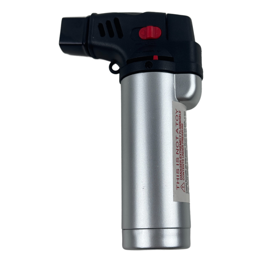 4 Pack Jumbo 4" Jet Flame Double Torch Refillable Lockable Windproof metalcolor