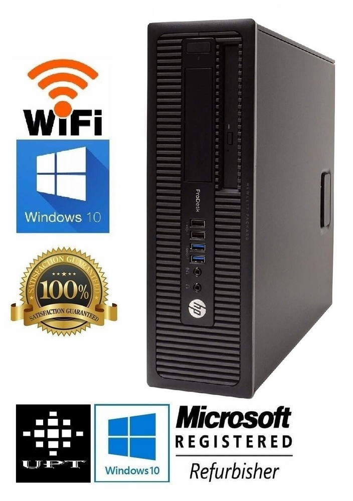 HP Elite Business Class Computer Win 10 Pro 32Bit I5 Quad Core Desktop PC 120SSD