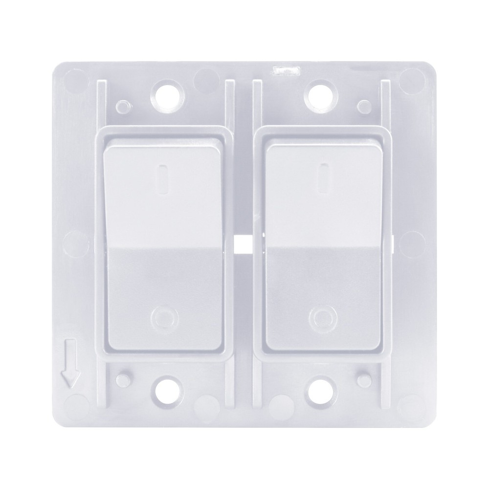 Single 2 Gang On-OFF 12V White Light Switch - RV Camper Trailer Marine Boat 12 V