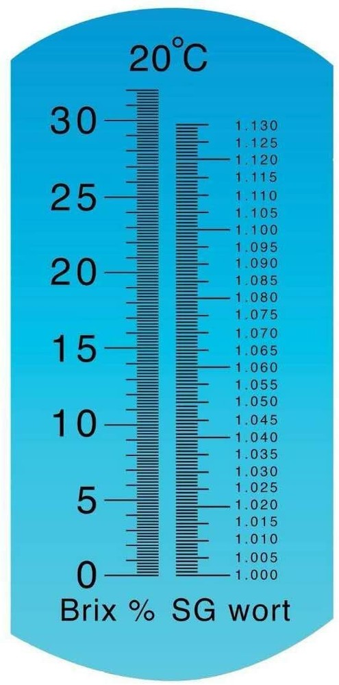 Brix Refractometer with ATC Dual Scale - Specific Gravity & Brix Hydrometer