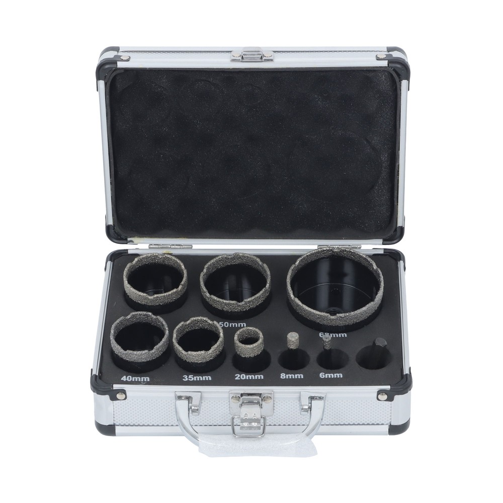 9 Pcs M14 Thread 6 - 68mm Kit Tool Diamond Drilling Bit Set Ceramic Marble Tile