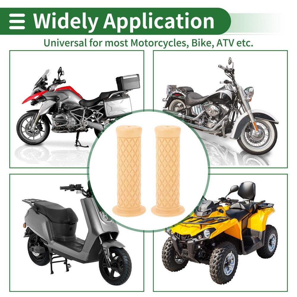 1" 25mm Motorcycle Knobs Handlebar Cover TPU Beige