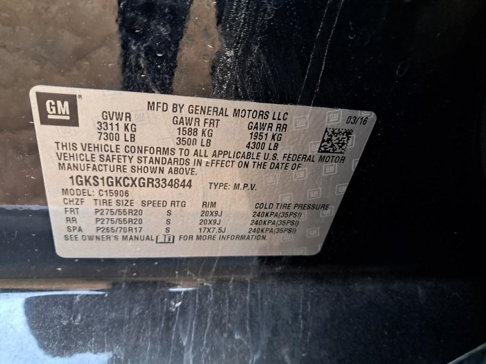 Passenger Right Front Window Regulator Fits 15-20 ESCALADE 4834671