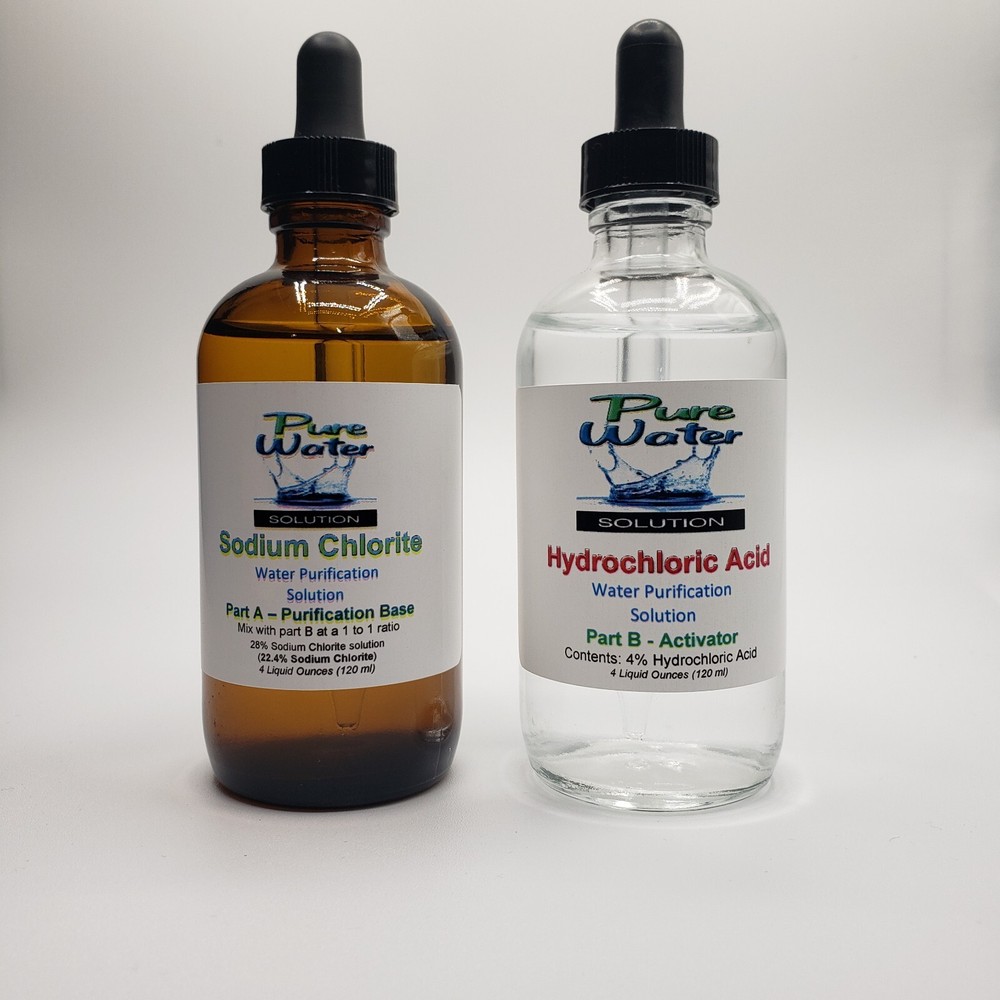 CDS - Water Purification Drops - Two 4oz bottles - Total 8ozs activated solution