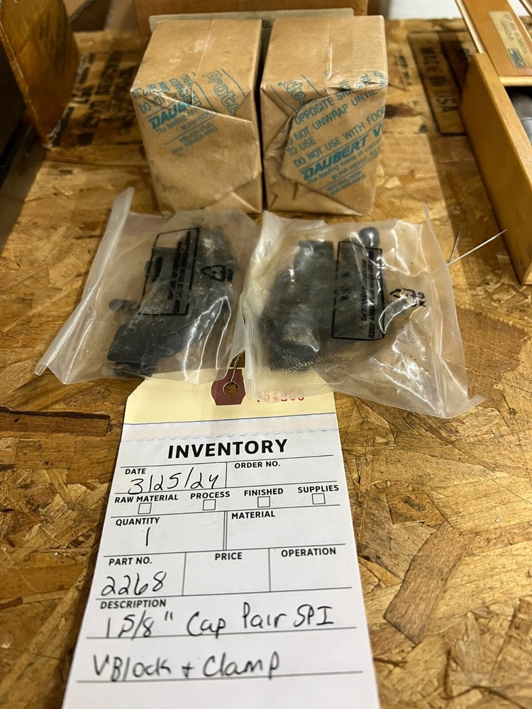 V Block & Clamp Cap Pair 1 5/8" by SPI
