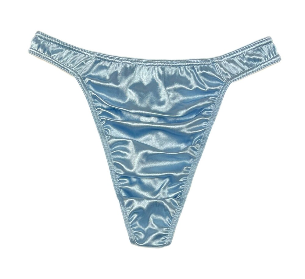Second Skin Satin Thong Sky Blue M