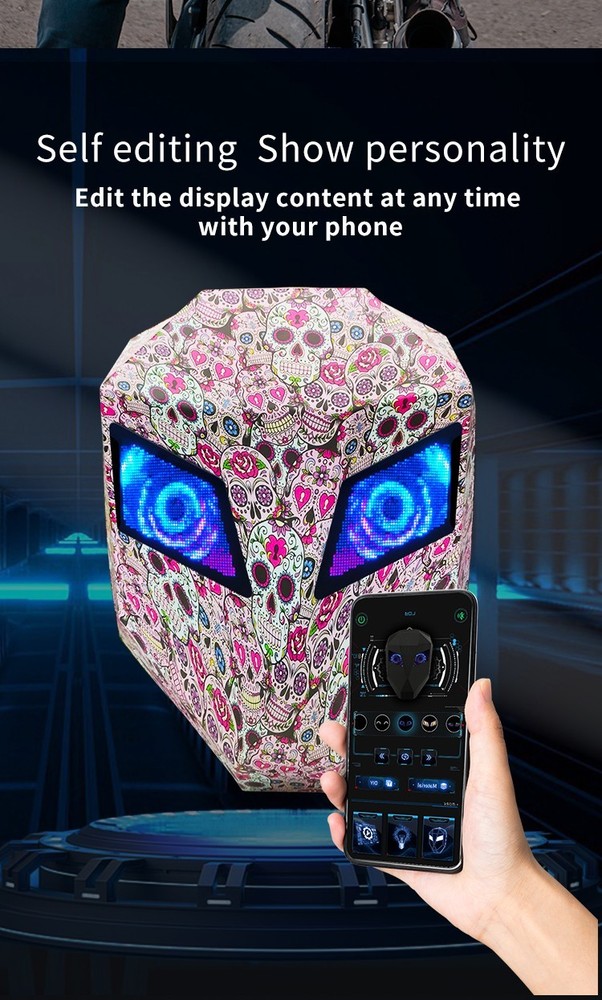 Animated Eyes LED Backpack - Programmable Moving Display, Cool Gamer Rucksack
