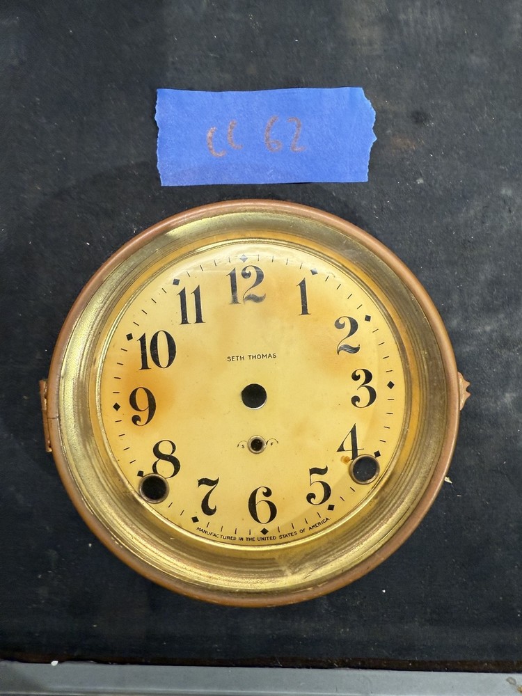 (CC62) SETH THOMAS  MANTLE CLOCK DIAL & BEZEL & GLASS