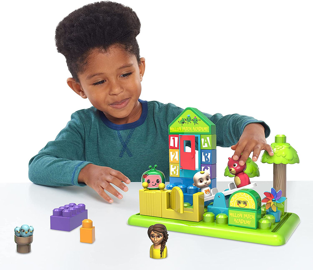 Cocomelon Patch Academy, 53 Large Building Blocks Includes 6 Character Figures,