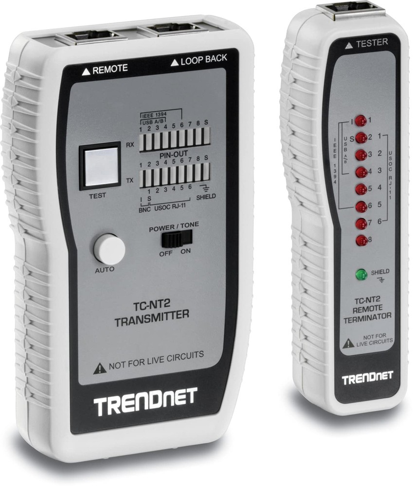 TRENDnet Network Cable Tester, Tests Ethernet, USB Cable, Multicolor