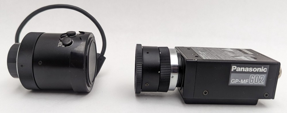 Panasonic GP-MF 602 Industrial Camera with Computar 12mm 1:1.2 Lenses - Working