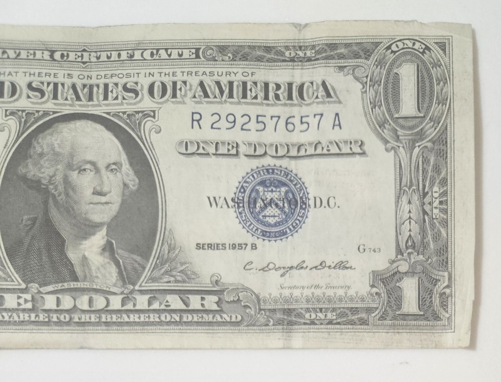 $1 Silver Certificate 1957B Blue Seal