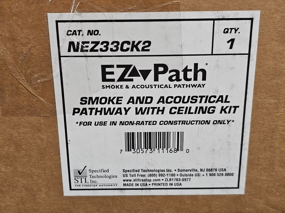 STI NEZ33CK2 Smoke and Acoustical Pathway Device Rectangular Thermoplastic