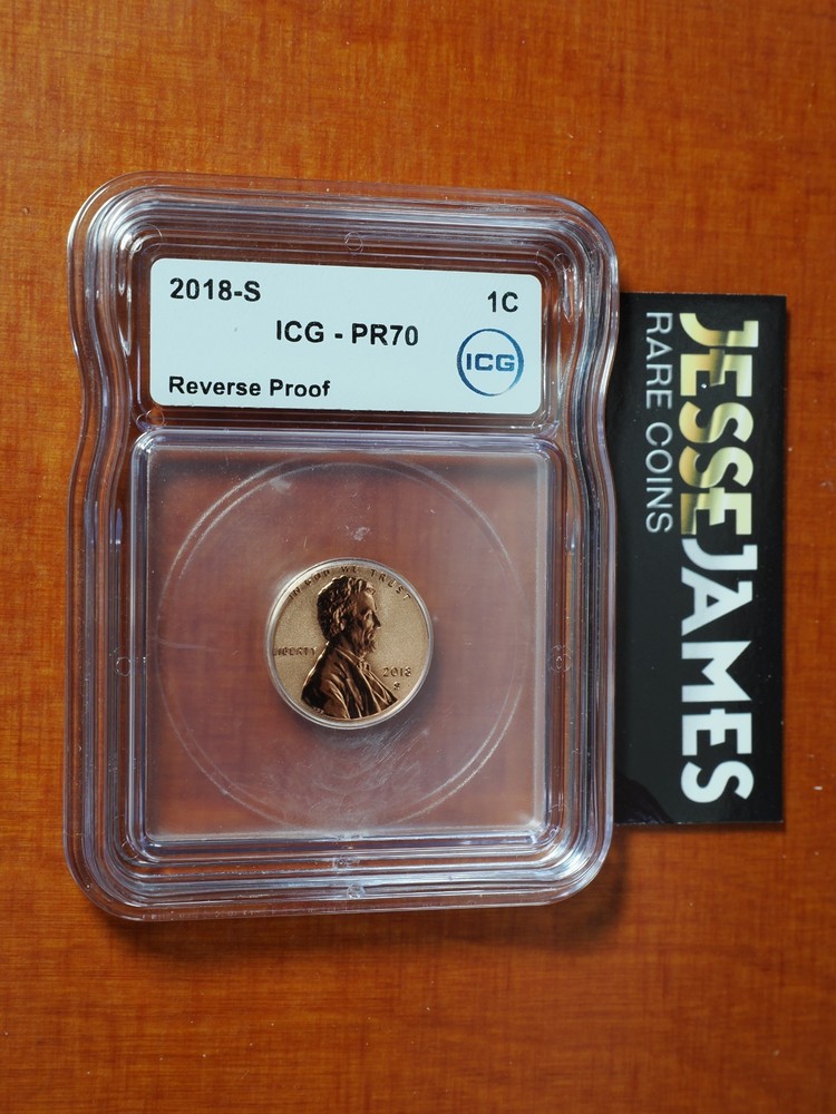 2018 S 1C REVERSE PROOF LINCOLN CENT ICG PR70 DCAM
