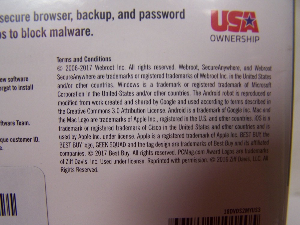 WEBROOT ANYWHERE INTERNET SECURITY ANTIVIRUS PC MAC & MOBILE ANDROID iOS SEALED