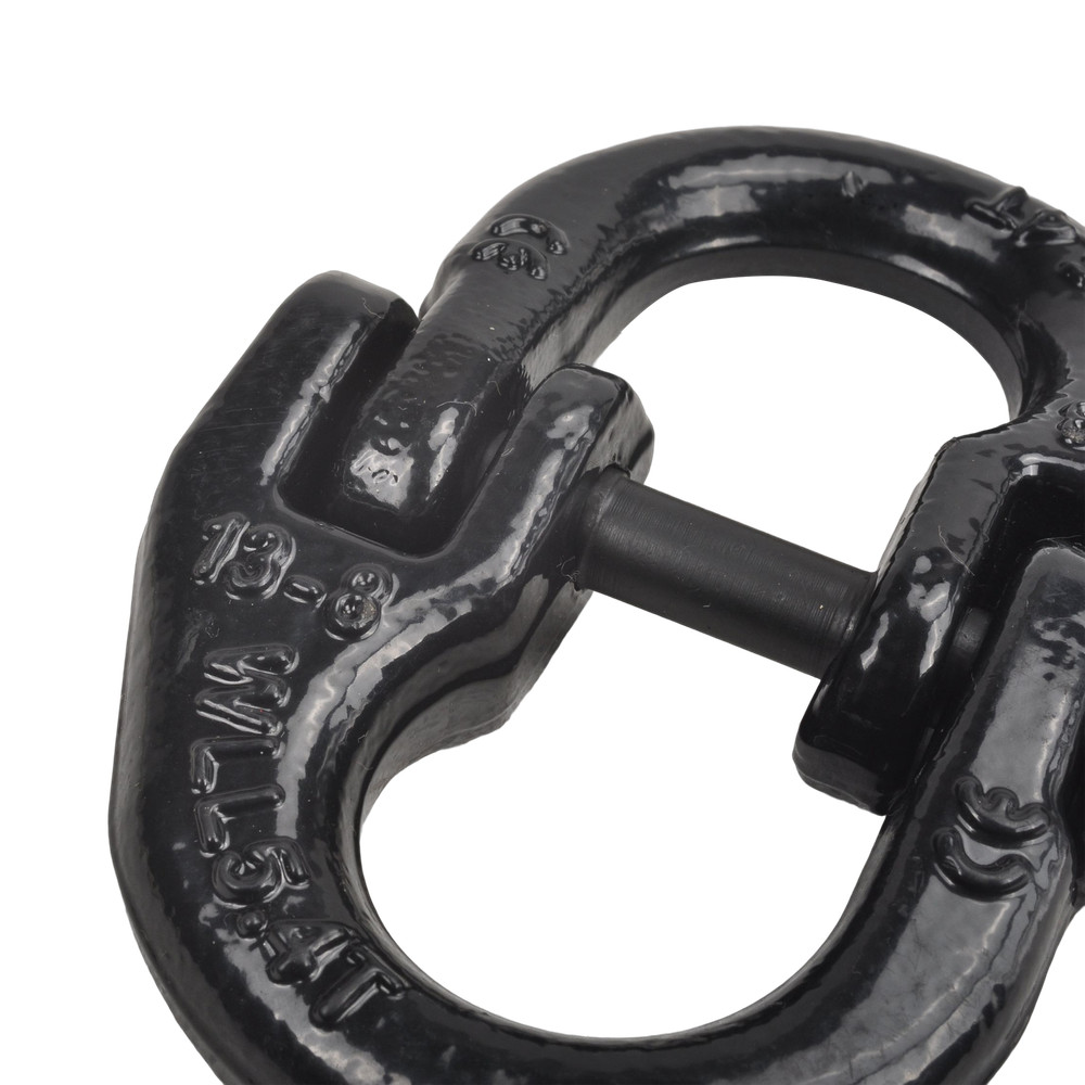 2Pcs 1/2" Grade 80 Coupling Link, Hammerlink, Hammer Lock Chain Connector Black