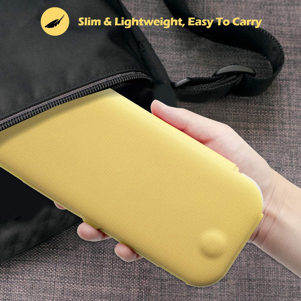 Nintendo Switch Lite Flip Case Cover Thin Slim Tempered Glass Screen Protector