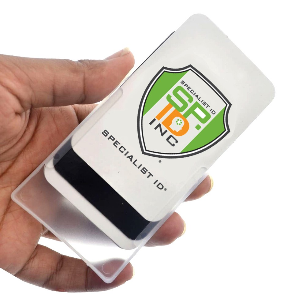 Lightweight Plastic Badge Holder for Multiple ID Badges - Vertical or Horizontal