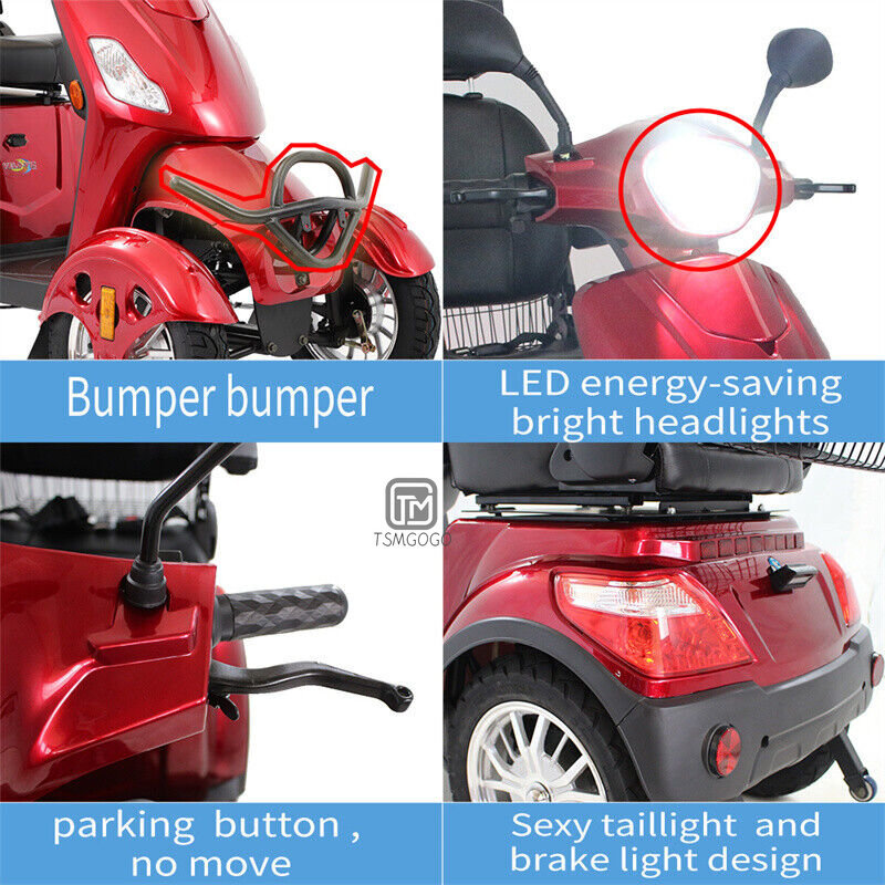 4-Wheeled Mobility Scooter - Assembled, Safe, and Ready to Use
