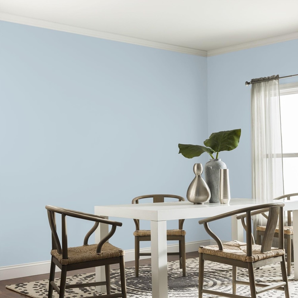 Glidden Total 1 gal. Keepsakes/Blue Eggshell Interior Paint & Primer