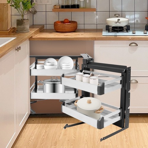 Blind Corner Cabinet Pull-Out Corner Organizer Swivel Corner Cabinet