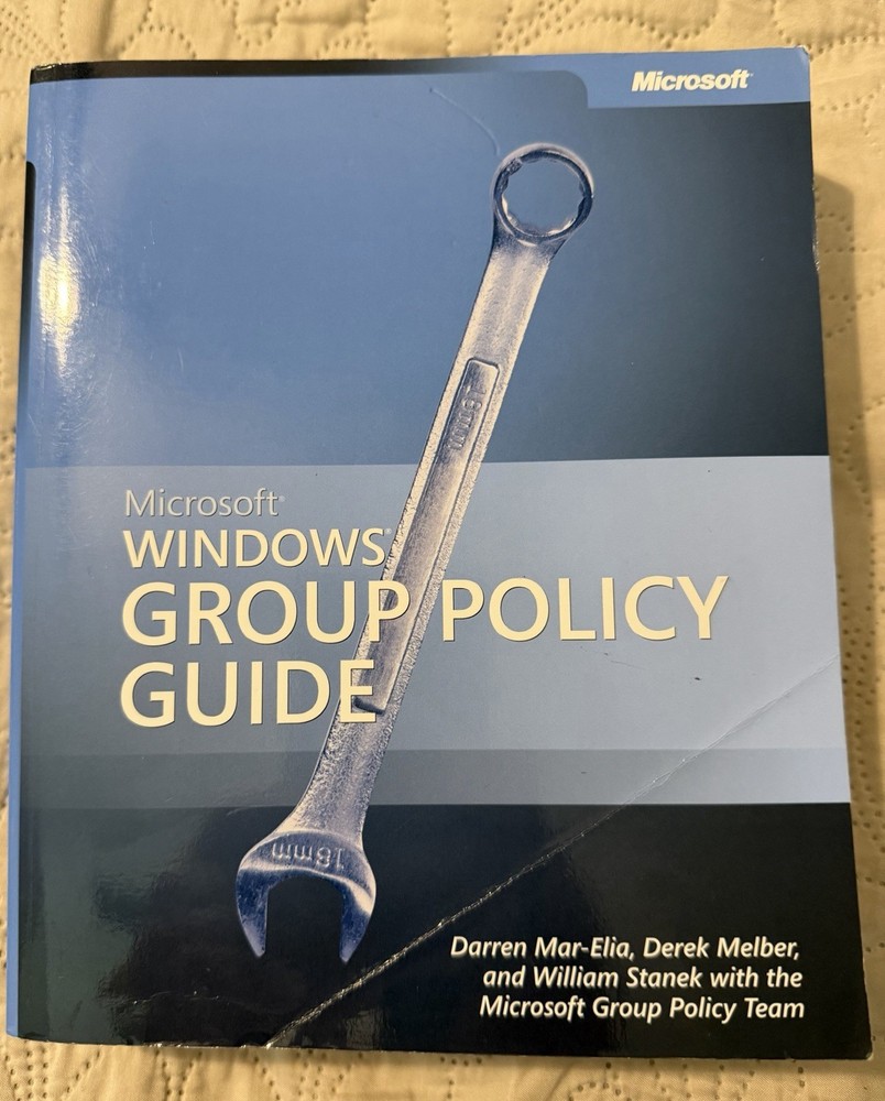 Microsoft® Windows® Group Policy Guide Paperback W/New CD Unopened Never Used