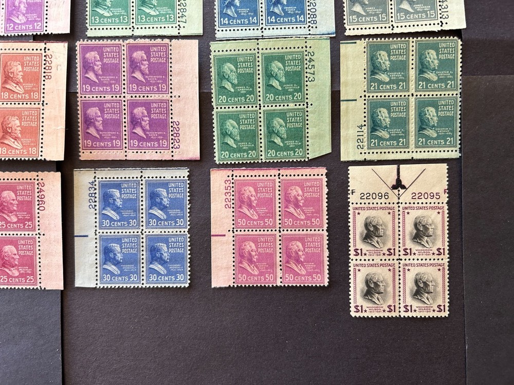 US Scott #803-832 Plate Blocks -Mint/NH/OG-