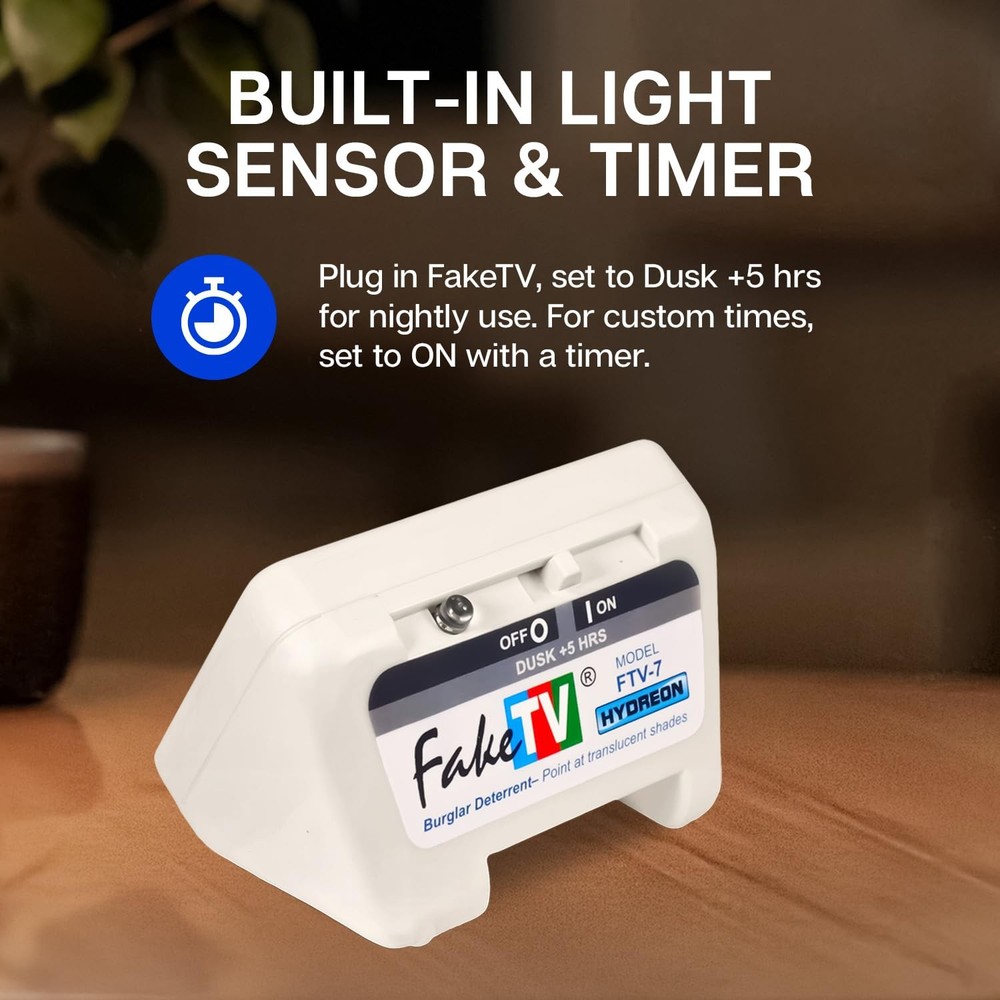 - FTV-7 White – Advanced Home Security Television Simulator – Theft Deterrent...