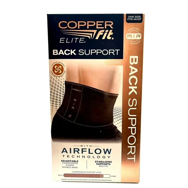 New Copper Fit Elite Back Support Adjustable Brace