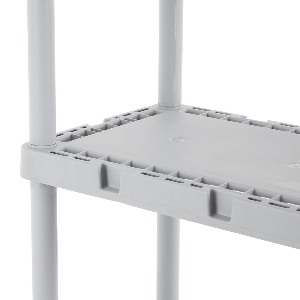 Gracious Living Knect-A-Shelf Fixed Height 4 Shelf Light Duty Storage System