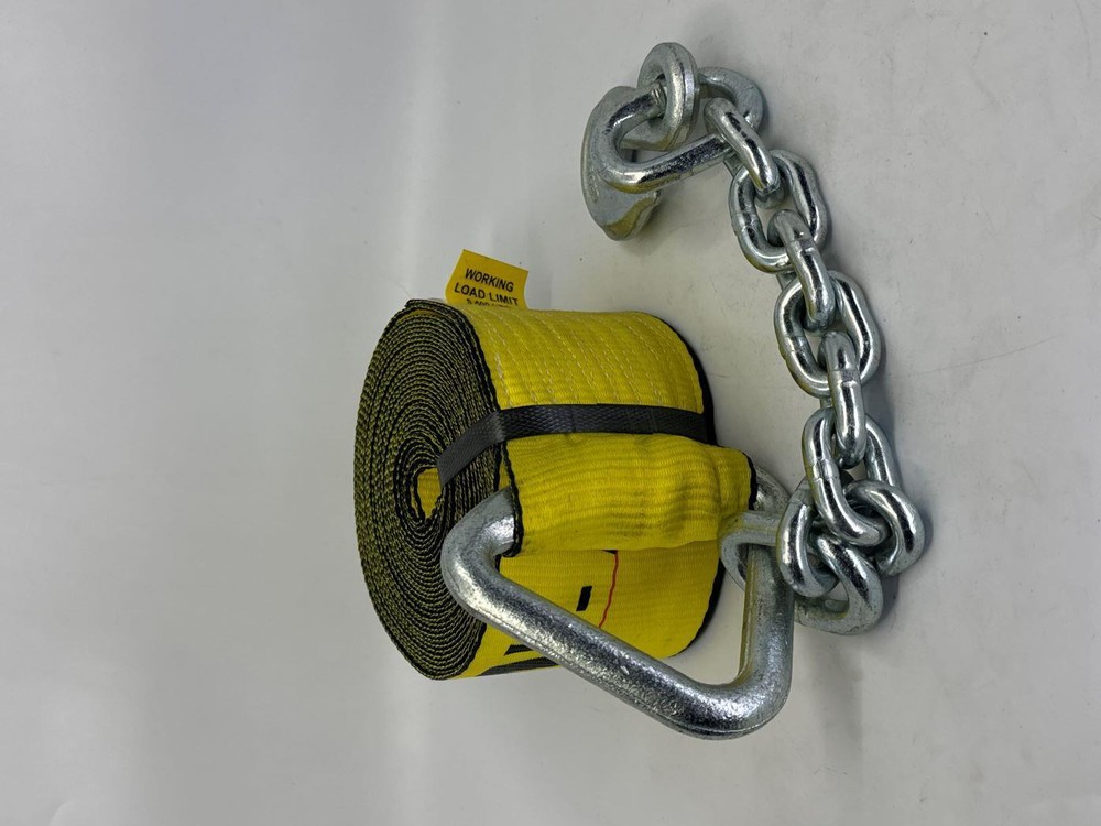 4"X30' Winch Strap with Chain Hook 4 Pack