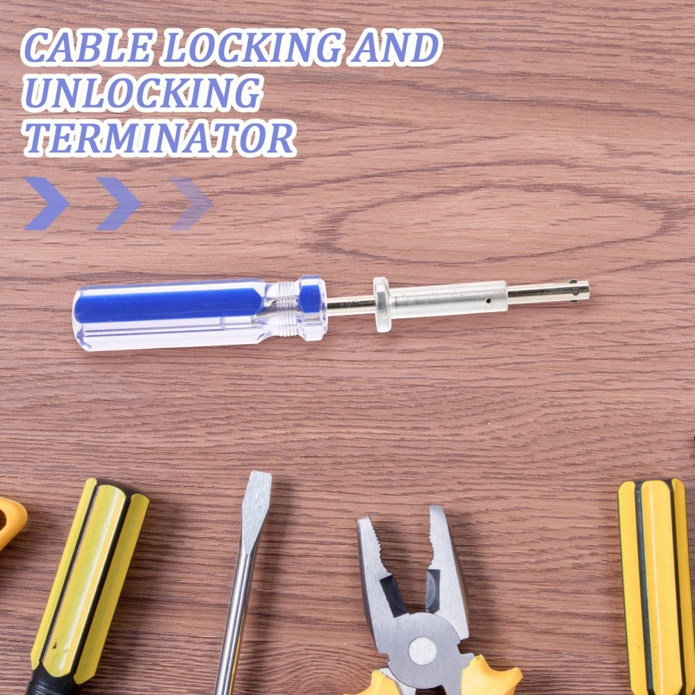 2 Pcs Cable Locking Tool Terminator Utility Key Magnetic Chain 7 Inch