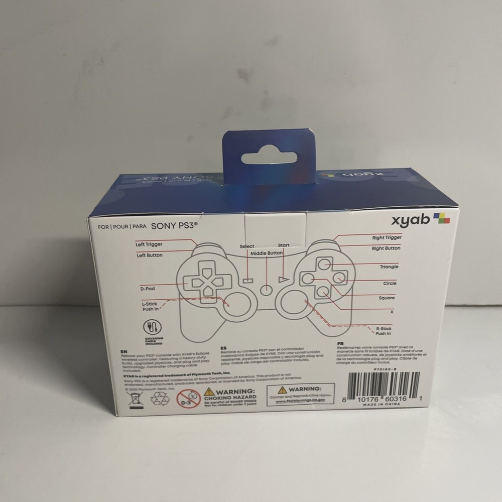 XYAB - ECLIPSE: PS3 Wireless Controller - Black - Playstation 3