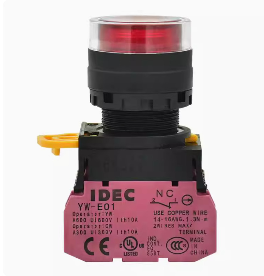 1PC NEW IDEC Self-reset button switch without light YW1L-MF2E01 white 1NC #LL