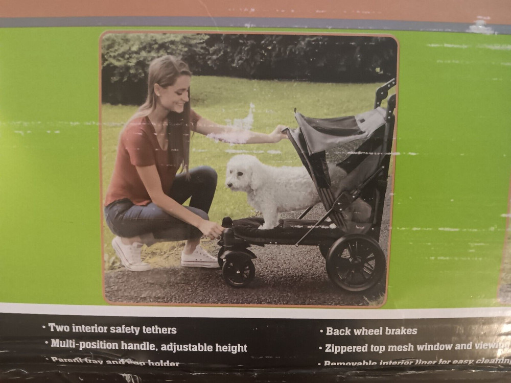 Pet Gear NO-Zip Excursion 4-Wheel Stroller Dual Entry Push Button