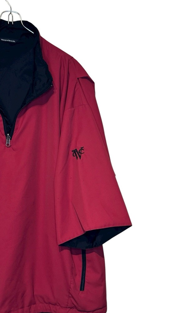 Zero Restriction Men Jacket 1/4 Zip Pullover Waterproof Reversible Red Black XL
