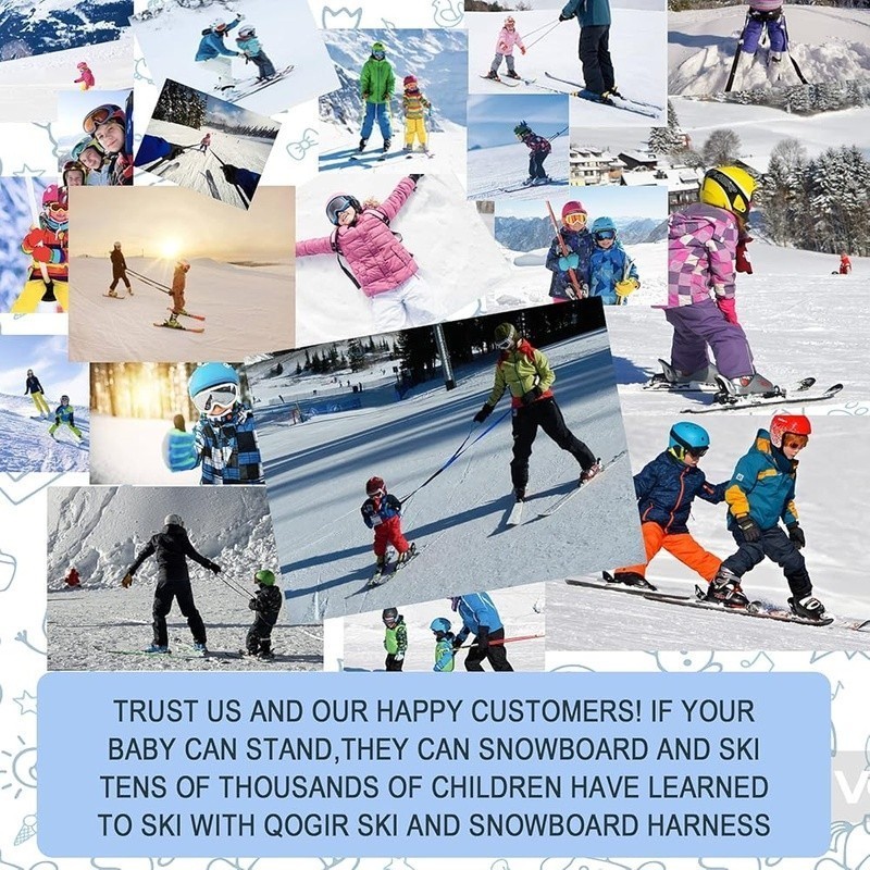 Kids Ski Harness Adjustable Speed Control Training Backpack Durable Nylon Safe