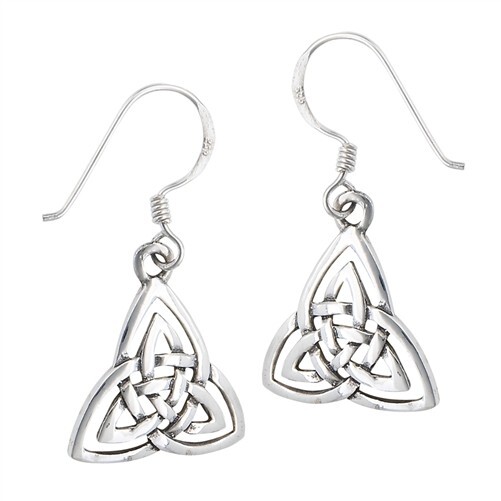 Sterling Silver Double Triquetra Earring (1 pair)