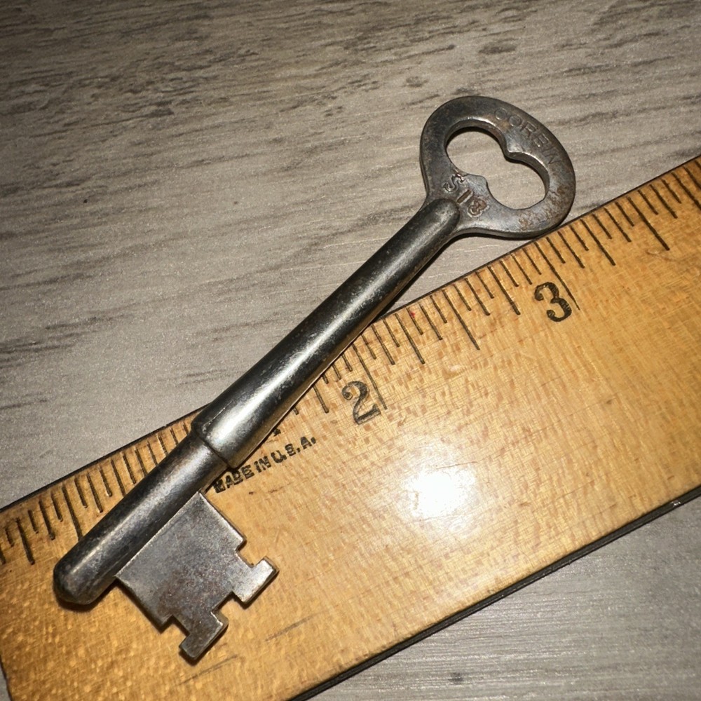 Antique Corbin Skeleton Key #S18 Solid Barrel Key