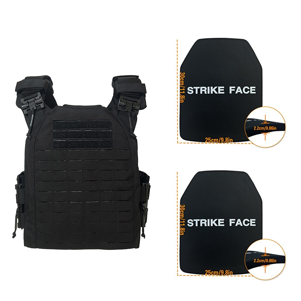 Nylon Basic Quick Release Heavy Tactical vest with 2pcs NIJ IV Ceramic plates