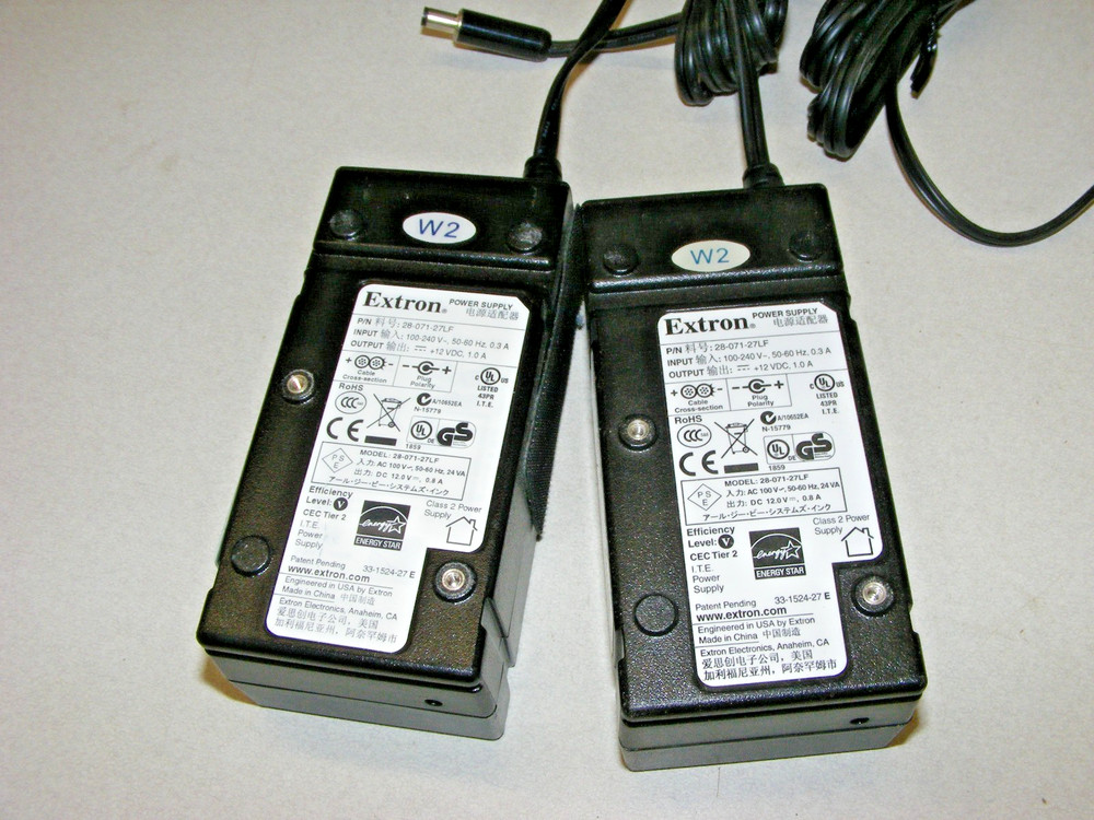 (2) Extron 28-071-27LF Power Supply