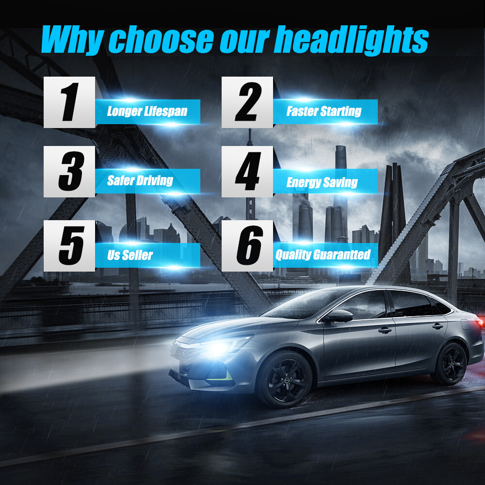 H11 LED Headlight Super Bright Bulbs Kit 6500K White 330000LM HIGH/LOW BEAM