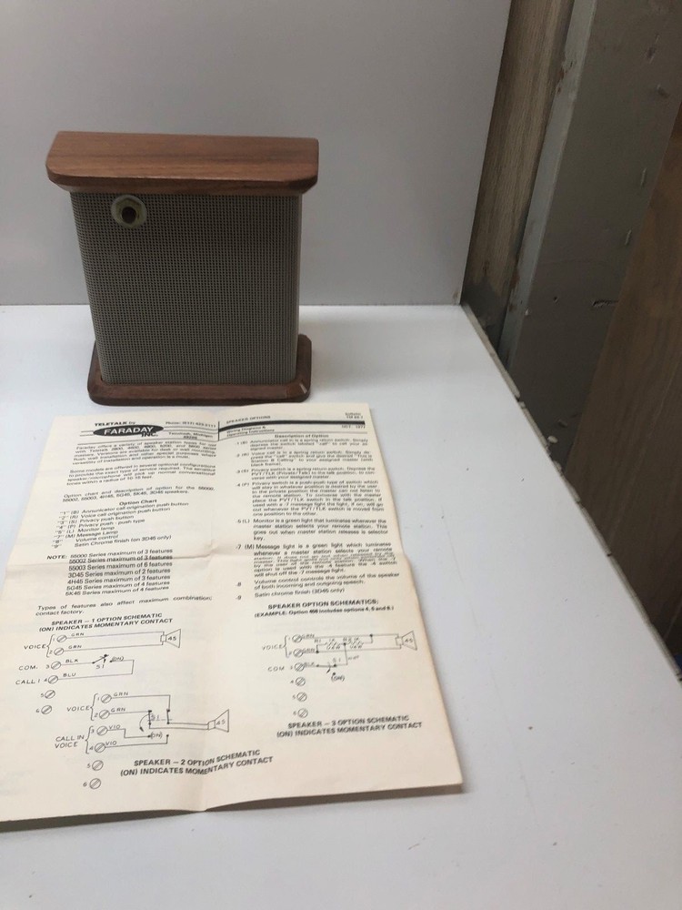 VINTAGE FARADAY INC MILITARY INTERCOM