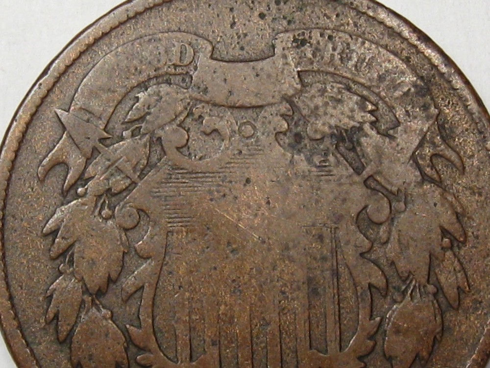Better-Date 1867 US Two Cent Coin. 2¢. #35