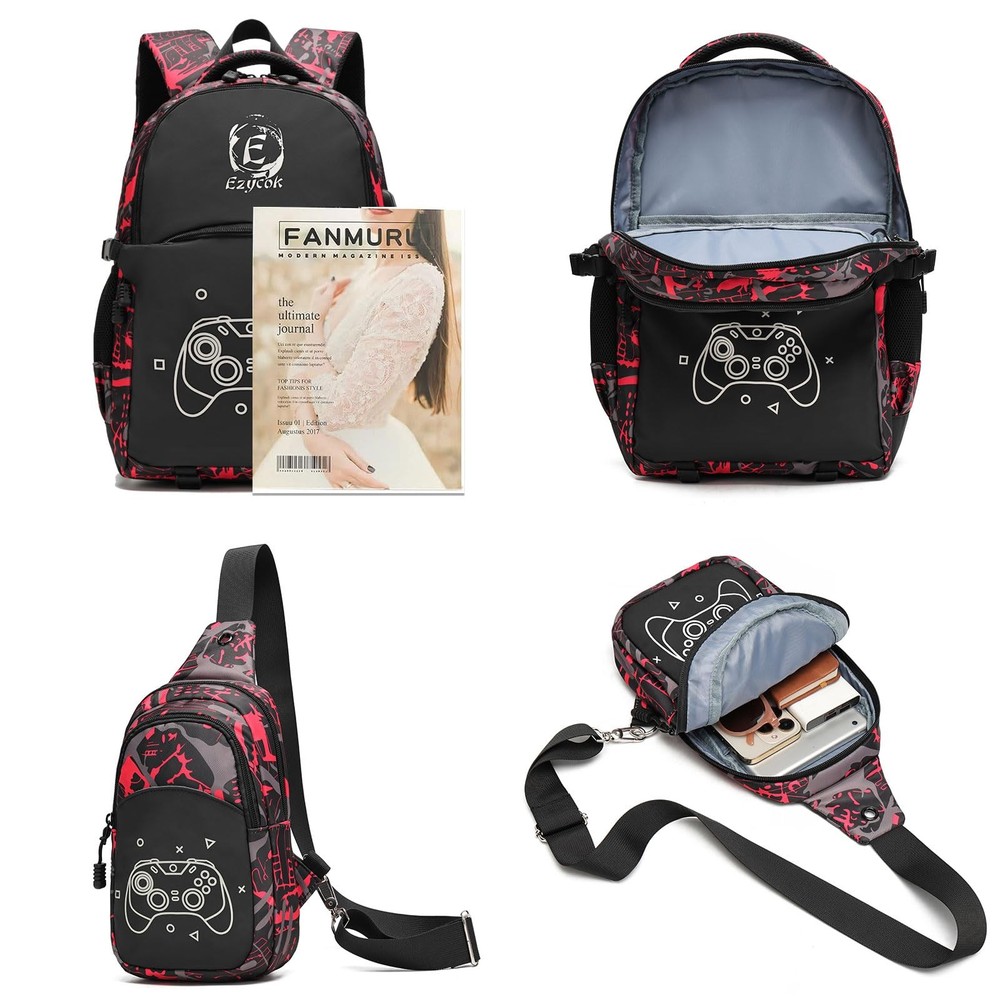 Boys Backpack, Anime Luminous Backpack Backpack Kindergarten Elementary Middl...